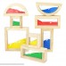 Flameer Wooden Rainbow Sand Blocks Construction Building Toy Set 8pcs Stacking Blocks Early Educational Toy B07HZ21SRD